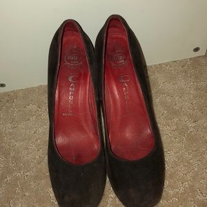 Jeffrey Campbell handmade brown suede heels  9.5